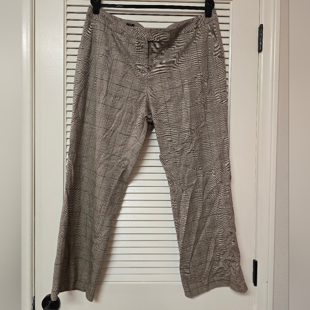 Talbots- (Plus-Size) (Petite) Plaid Business Casual Office Pants With Pockets